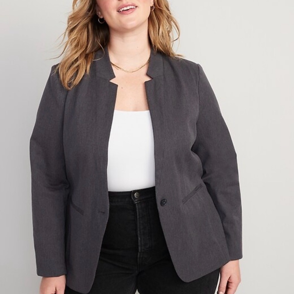 Grey blazer petite
